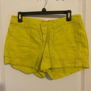 Vibrant Yellow-Green Women's Shorts